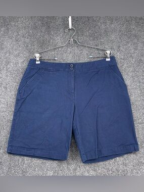 Tommy Bahama Blue High Rise Shorts Women’s 12 8” Inseam Preppy Nautical